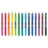 Inkjoy Retractable Gel Pen, Medium 0.7mm, Assorted Ink-barrel, 14-pack