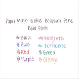 Profile Retractable Ballpoint Pen, 1.4mm, Assorted Ink-barrel, 8-set