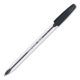 Inkjoy 50st Stick Ballpoint Pen, 1mm, Black Ink, White-black Barrel, 60-pack