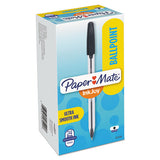 Inkjoy 50st Stick Ballpoint Pen, 1mm, Blue Ink, White-blue Barrel, 60-pack