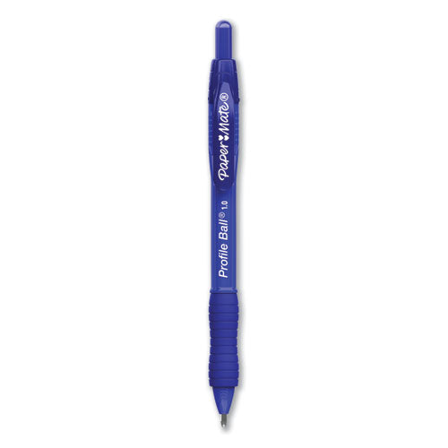 Profile Retractable Ballpoint Pen, Bold 1 Mm, Blue Ink-barrel, Dozen
