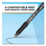 Profile Retractable Gel Pen, Fine 0.5 Mm, Black Ink, Translucent Black Barrel, Dozen