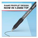 Profile Retractable Ballpoint Pen, Bold 1 Mm, Black Ink-barrel, Dozen
