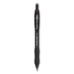 Profile Retractable Ballpoint Pen, Bold 1 Mm, Black Ink-barrel, Dozen