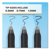 Profile Retractable Gel Pen, Medium 0.7 Mm, Black Ink, Translucent Black Barrel, 36-pack