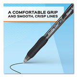 Profile Retractable Gel Pen, Medium 0.7 Mm, Black Ink, Translucent Black Barrel, Dozen