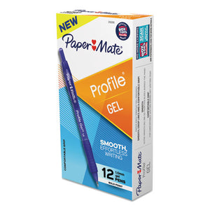 Profile Retractable Gel Pen, Bold 1.0 Mm, Blue Ink, Translucent Blue Barrel, Dozen