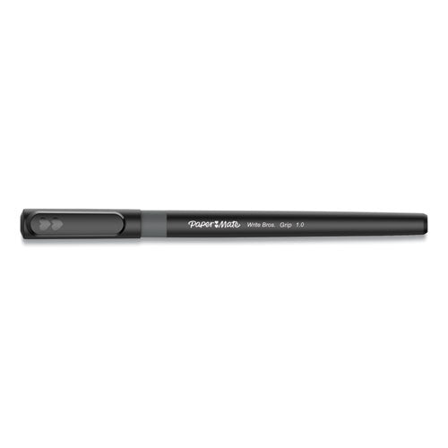 Write Bros. Grip Ballpoint Pen, Medium, 1 Mm, Black Ink-barrel, Dozen