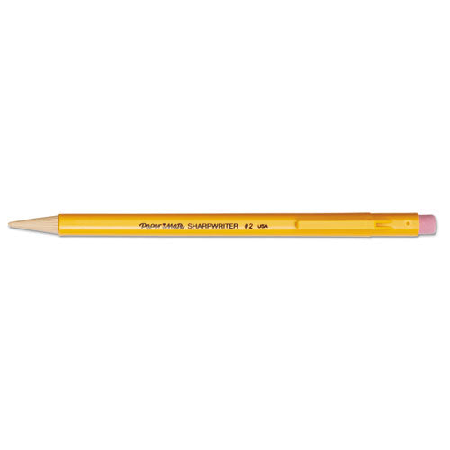 Sharpwriter Mechanical Pencil, 0.7 Mm, Hb (#2.5), Black Lead, Classic Yellow Barrel, Dozen