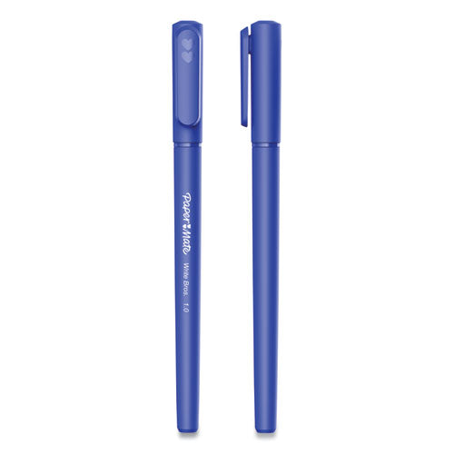 Write Bros. Stick Ballpoint Pen, Medium 1mm, Blue Ink-barrel, Dozen