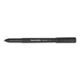 Write Bros. Stick Ballpoint Pen, Medium 1mm, Black Ink-barrel, Dozen