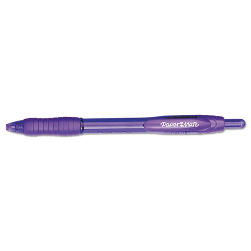 Profile Retractable Ballpoint Pen, Bold 1.4mm, Purple Ink-barrel, Dozen