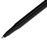 Eraser Mate Stick Ballpoint Pen, Medium 1mm, Black Ink-barrel, Dozen