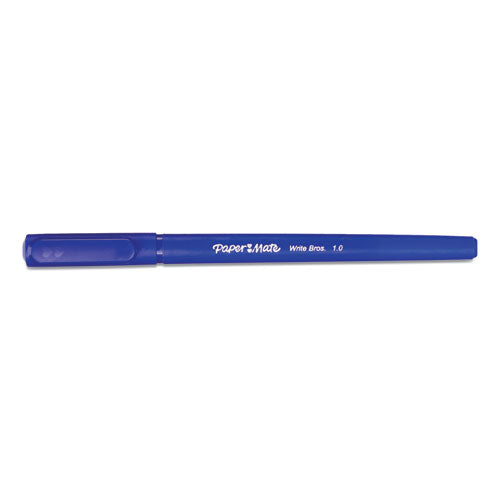 Write Bros. Stick Ballpoint Pen Value Pack, Medium 1mm, Blue Ink-barrel, 60-pack