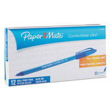 Comfortmate Ultra Stick Ballpoint Pen, Medium 1mm, Blue Ink-barrel, Dozen