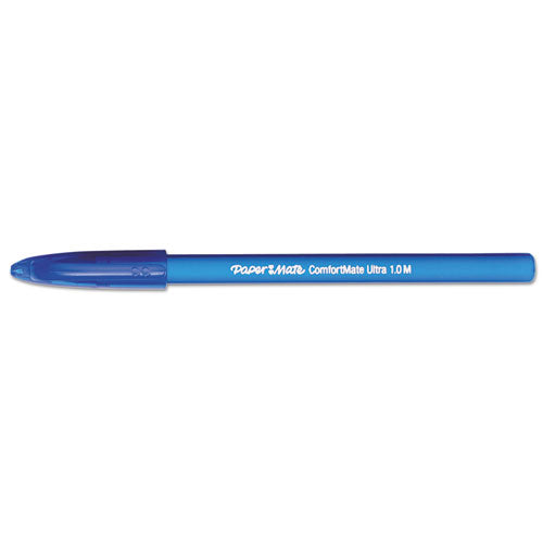 Comfortmate Ultra Stick Ballpoint Pen, Medium 1mm, Blue Ink-barrel, Dozen