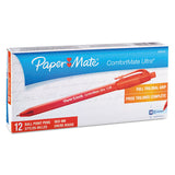 Comfortmate Ultra Retractable Ballpoint Pen, Medium 1mm, Red Ink-barrel, Dozen