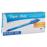 Comfortmate Ultra Retractable Ballpoint Pen, 0.8mm, Blue Ink-barrel, Dozen