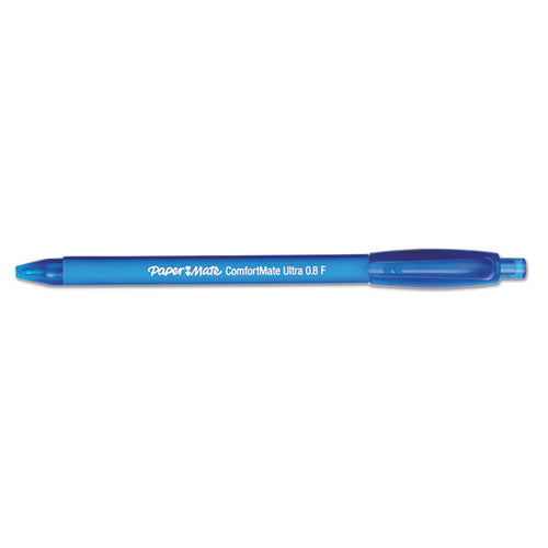 Comfortmate Ultra Retractable Ballpoint Pen, 0.8mm, Blue Ink-barrel, Dozen