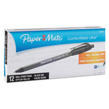 Comfortmate Ultra Retractable Ballpoint Pen, 0.8mm, Black Ink-barrel, Dozen
