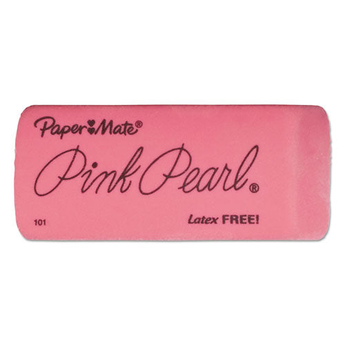 Pink Pearl Eraser, Rectangular, Large, Elastomer, 3-pack