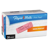 Pink Pearl Eraser, Rectangular, Medium, Elastomer, 24-box