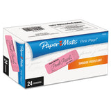 Pink Pearl Eraser, Rectangular, Medium, Elastomer, 24-box