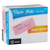 Pink Pearl Eraser, Rectangular, Large, Elastomer, 12-box