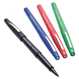 Point Guard Flair Stick Porous Point Pen, Medium 0.7mm, Blue Ink-barrel, Dozen