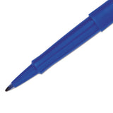 Point Guard Flair Stick Porous Point Pen, Medium 0.7mm, Blue Ink-barrel, Dozen