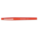 Point Guard Flair Stick Porous Point Pen, Medium 0.7mm, Red Ink-barrel, Dozen