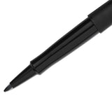 Point Guard Flair Stick Porous Point Pen, Medium 0.7mm, Black Ink-barrel, Dozen