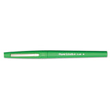 Point Guard Flair Stick Porous Point Pen, Medium 0.7mm, Green Ink-barrel, Dozen