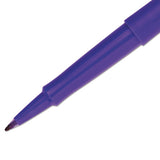 Point Guard Flair Stick Porous Point Pen, Medium 0.7mm, Purple Ink-barrel, Dozen