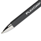 Flexgrip Elite Retractable Ballpoint Pen, Medium 1mm, Black Ink-barrel, Dozen