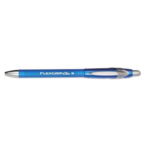 Flexgrip Elite Retractable Ballpoint Pen, Medium 1mm, Blue Ink-barrel, Dozen