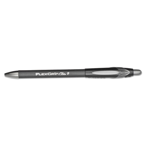 Flexgrip Elite Retractable Ballpoint Pen, 0.8mm, Black Ink-barrel, Dozen