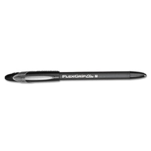 Flexgrip Elite Stick Ballpoint Pen, Medium 1mm, Black Ink-barrel, Dozen