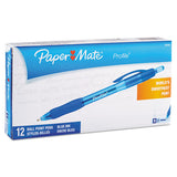 Profile Retractable Ballpoint Pen, Bold 1.4mm, Blue Ink-barrel, Dozen