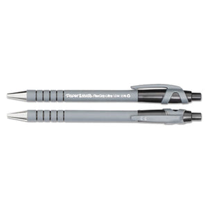 Flexgrip Ultra Retractable Ballpoint Pen, 1mm, Black Ink, Black-gray Barrel, Dozen