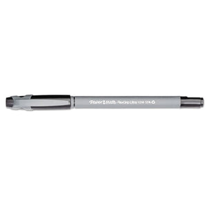 Flexgrip Ultra Stick Ballpoint Pen, Medium 1mm, Black Ink, Gray Barrel, Dozen