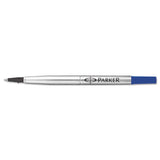 Refill For Parker Roller Ball Pens, Medium Point, Black Ink