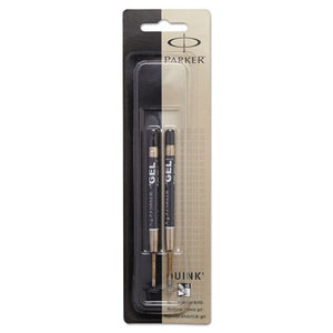 Refill For Parker Retractable Gel Ink Roller Ball Pens, Medium Point, Black Ink, 2-pack