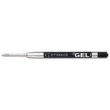 Refill For Parker Retractable Gel Ink Roller Ball Pens, Medium Point, Black Ink, 2-pack