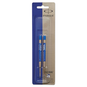 Refill For Parker Retractable Gel Ink Roller Ball Pens, Medium Point, Blue Ink, 2-pack