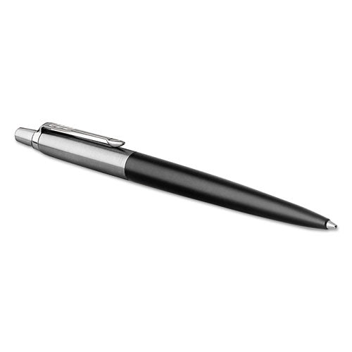 Jotter Retractable Ballpoint Pen Gift Box, Medium 1mm, Blue Ink, Black Barrel