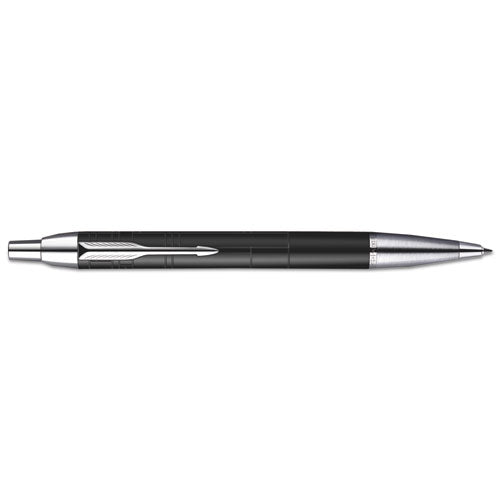 Im Retractable Ballpoint Pen Gift Box, 0.5mm, Black Ink, Black-chrome Trim Barrel