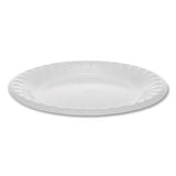 Laminated Foam Dinnerware, Plate, 6" Diameter, White, 1,000-carton