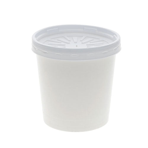 Paper Round Food Container And Lid Combo, 16 Oz, 3.75
