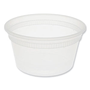 Newspring Delitainer Microwavable Container, 12 Oz, 4.55 X 4.55 X 2.45, Clear, Plastic, 480/carton